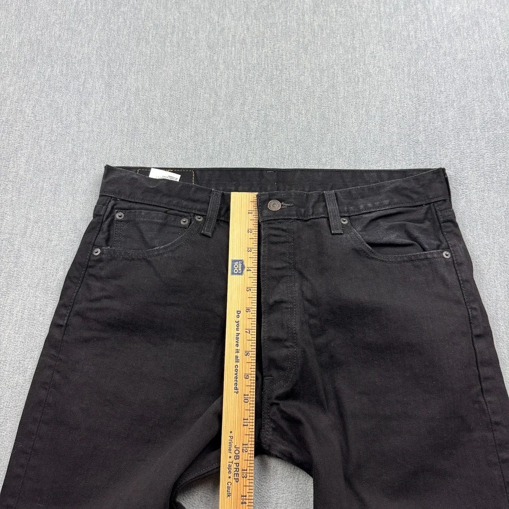 Levis 501 Jeans Mens 36X32 Black Button Fly Straight Cotton Classic Denim Pants